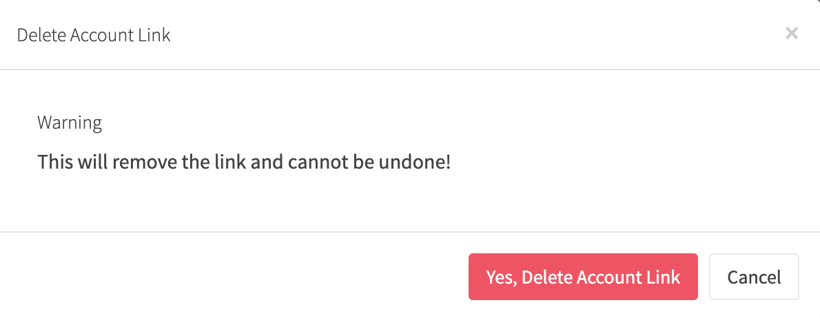 Delete Account Link