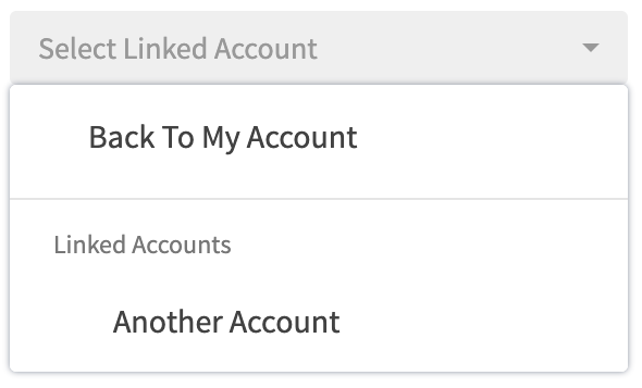 Account Link Dropdown