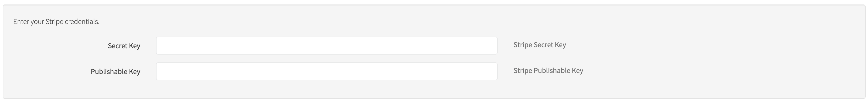 Create Gateway Stripe Credentials