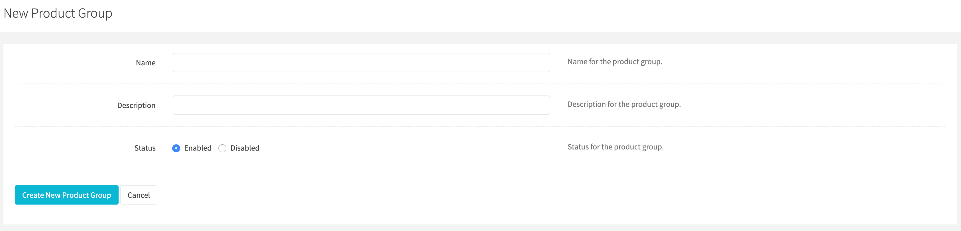 Create Product Group