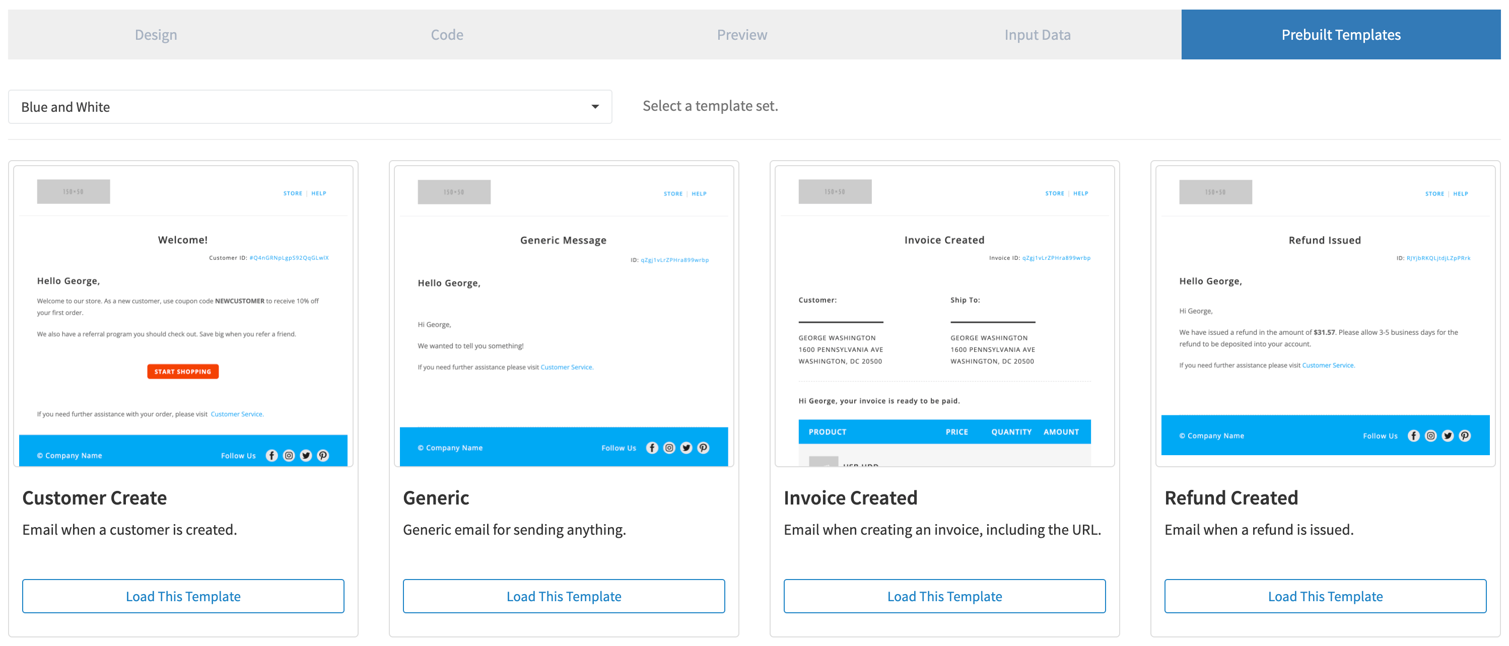 Edit Email Template Content Prebuilt Templates