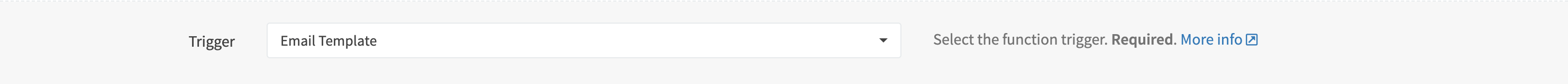 Email template trigger