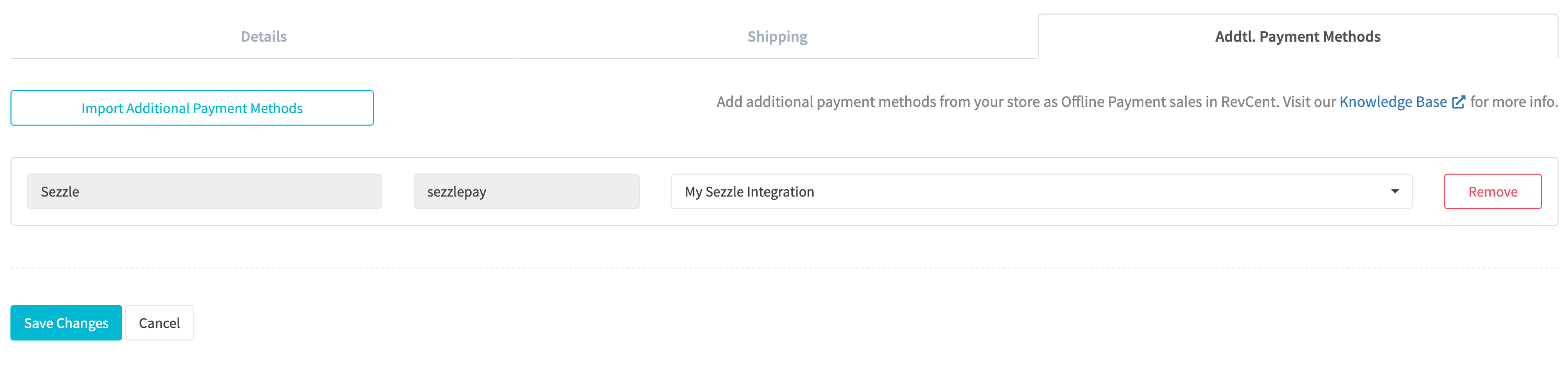 Edit Shop Selected Additional Payment Methods Third Party