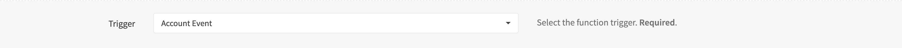 Account event trigger