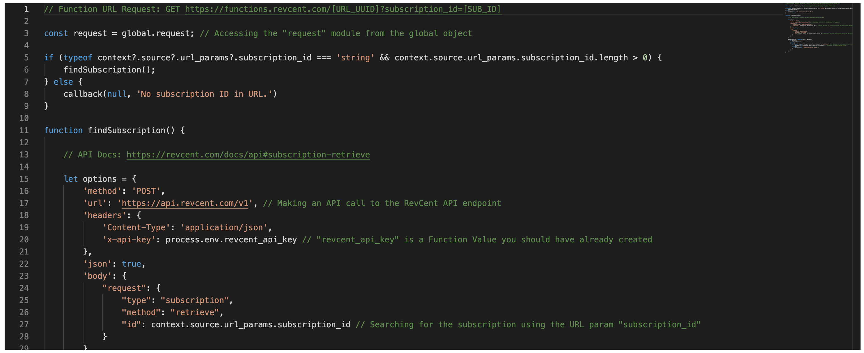 Function code editor