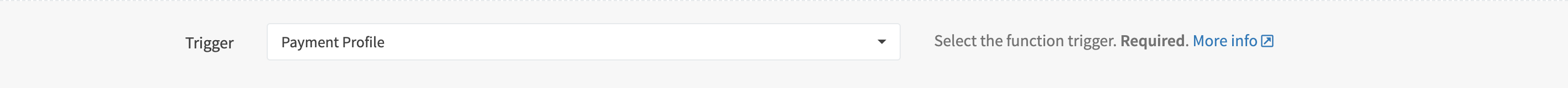 Payment profile trigger