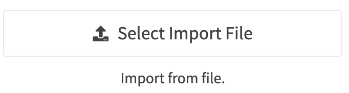 Import Function Select File Button