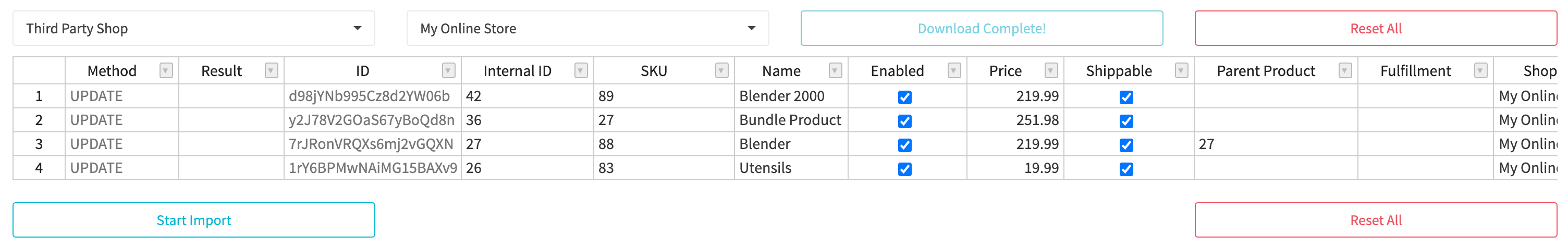 Import Products V2
