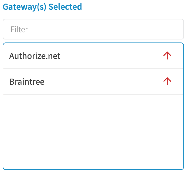 Choose A Gateway Gateways Selected