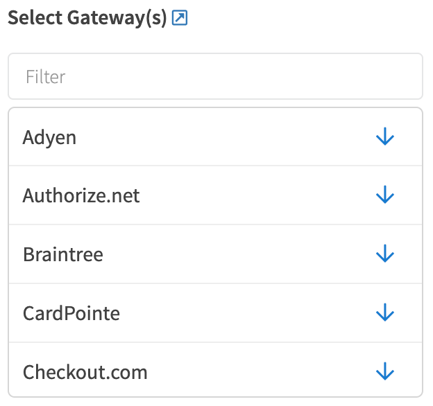 Choose A Gateway Select Gateways