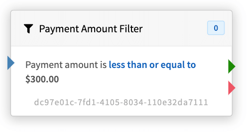 Payment Amount Filter Node