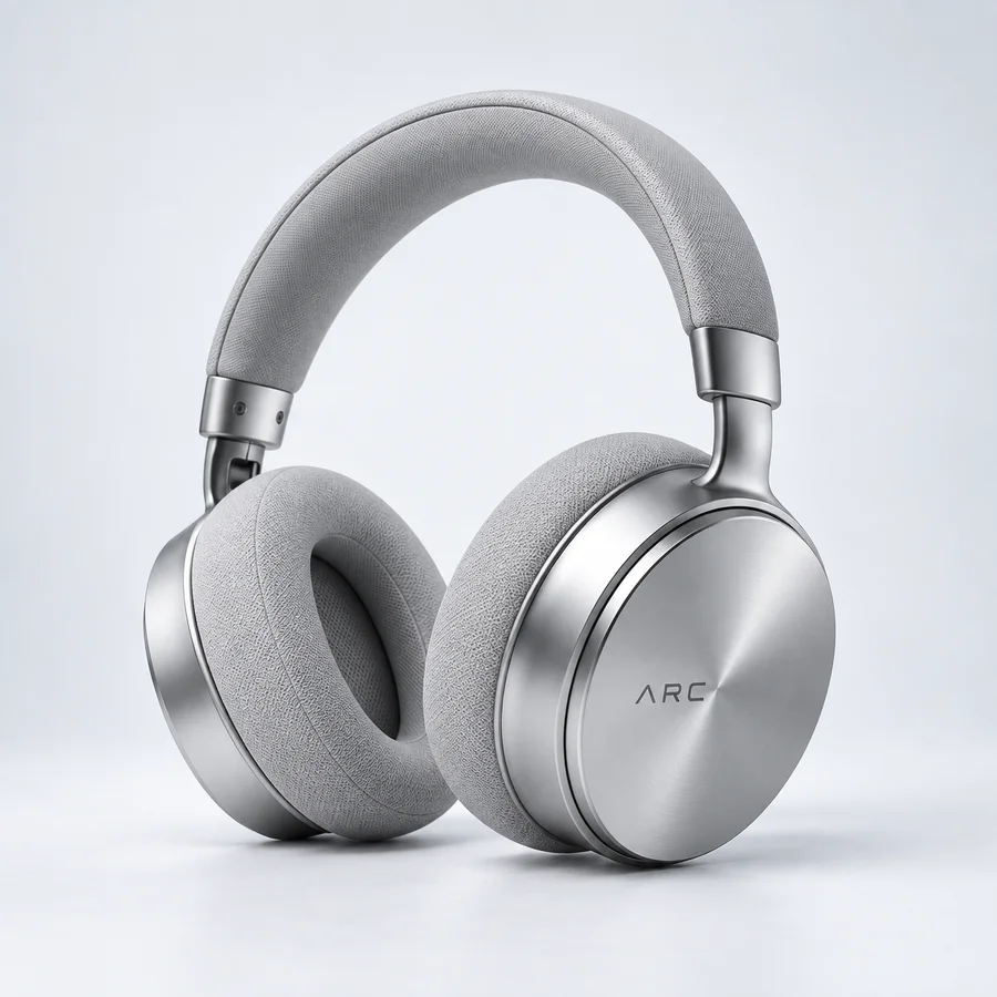 ARC headphones on the desktop product page