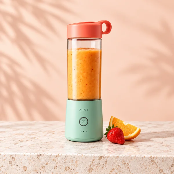 ZEST portable blender in mint and coral
